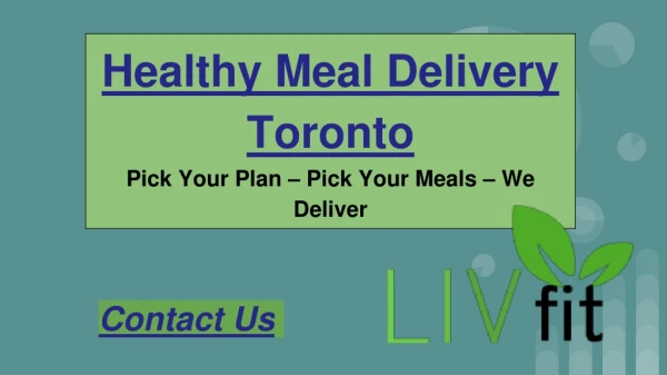 Healthy Meal Delivery Toronto