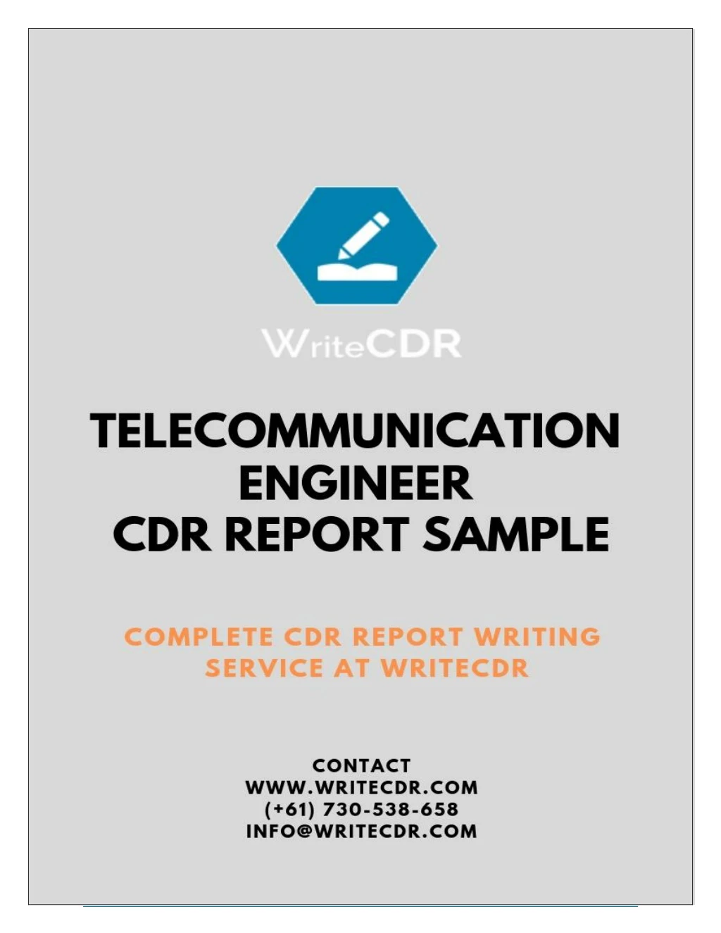 telecommunication engineer cdr