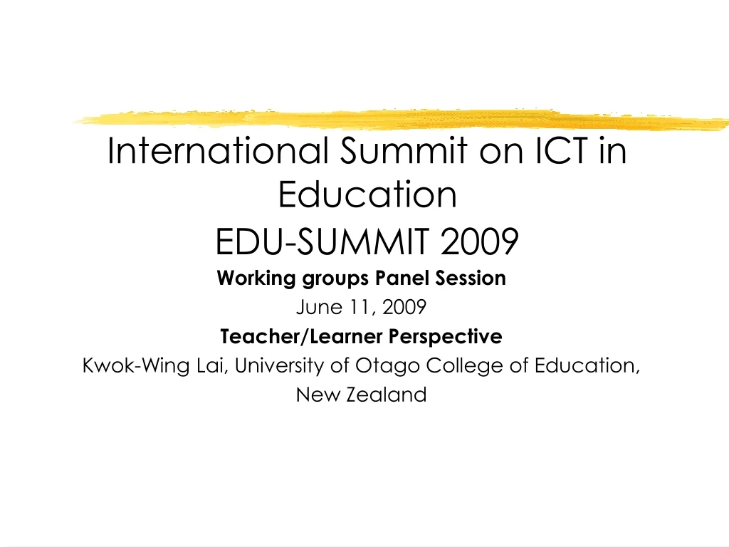 international summit on ict in education edu summit 2009