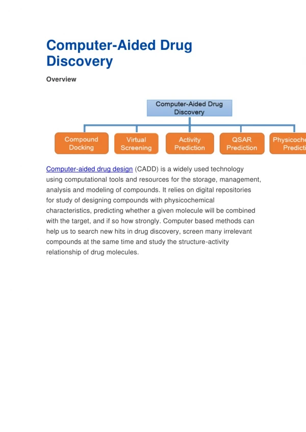 Computer-aided drug design