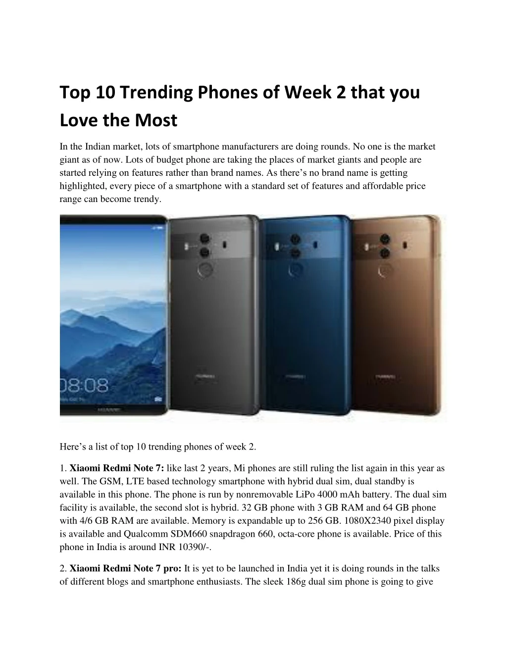 top 10 trending phones of week 2 that you love