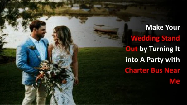 Make Your Wedding Stand Out by Turning It into A Party with Cheap Charter Bus Near Me