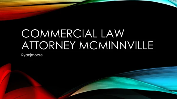 commercial law attorney McMinnville