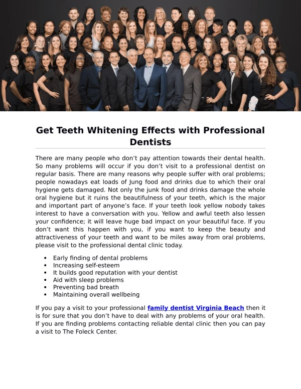 Get Teeth Whitening Effects with Professional Dentists