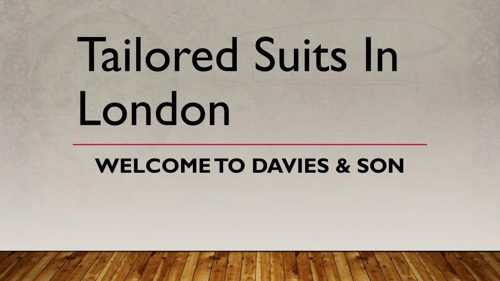 tailored suits in london