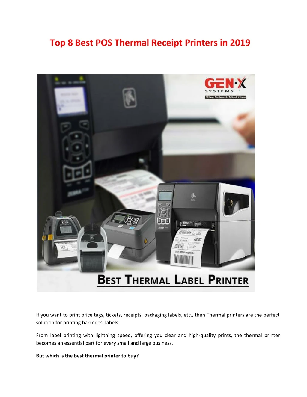 top 8 best pos thermal receipt printers in 2019