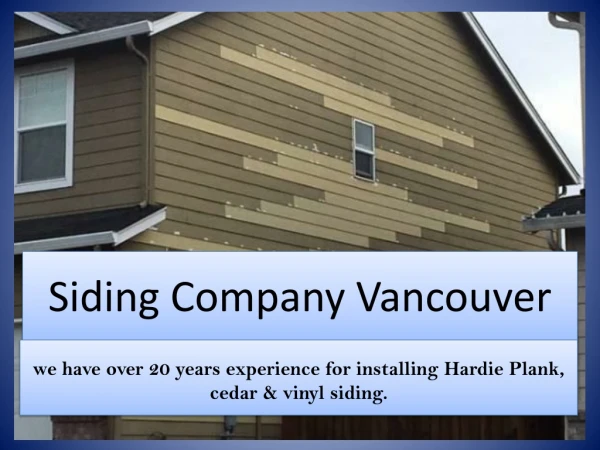 Siding Company Vancouver