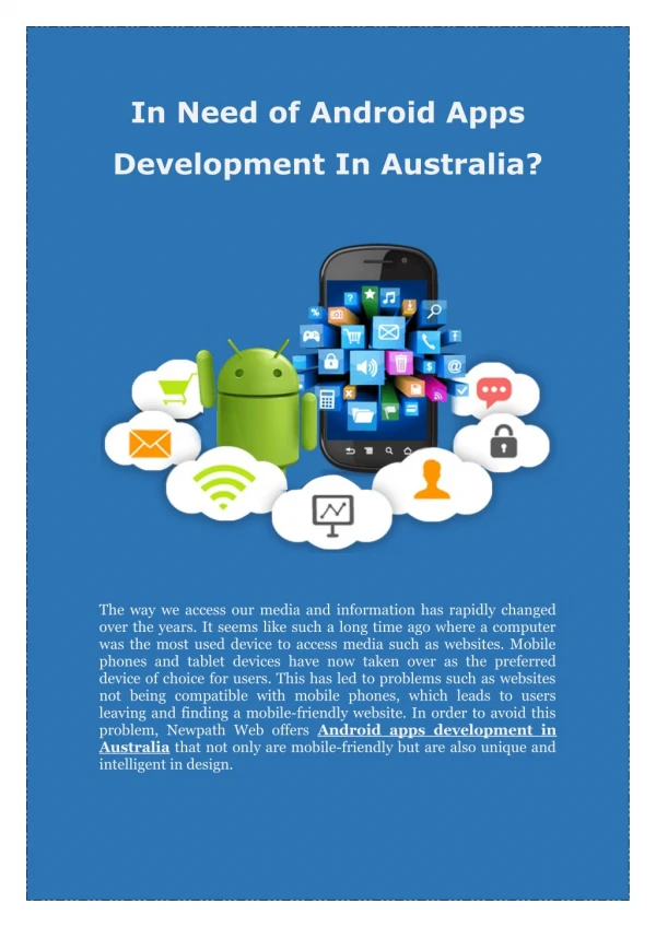 In Need of Android Apps Development In Australia?