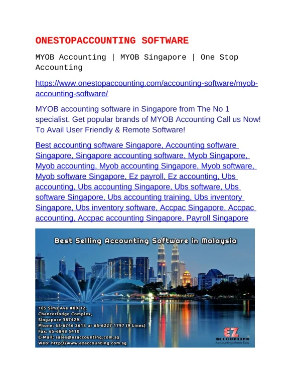 MYOB Accounting | MYOB Singapore
