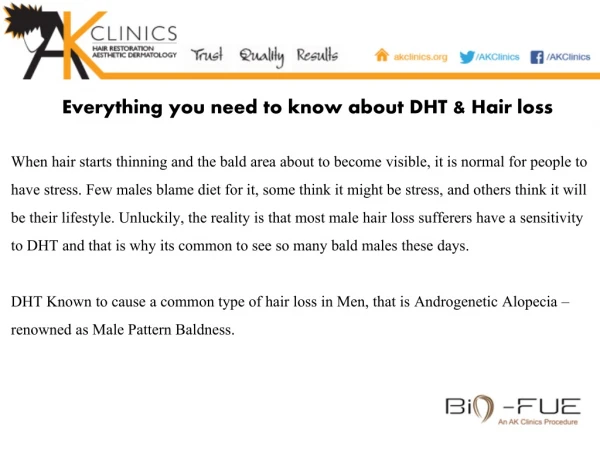 Everything you need to know about DHT & Hair loss