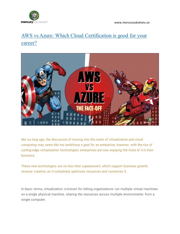 AWS vs Azure: Which Cloud Certification is good for your career!