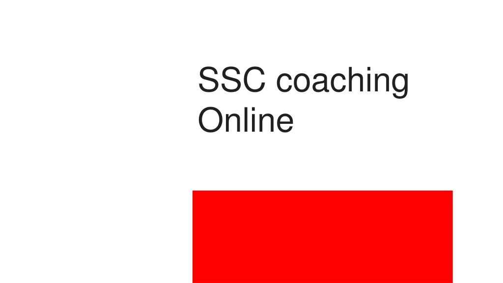 ssc coaching online