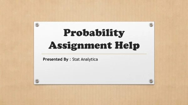 Pocket Friendly Probability Assignment Help For Students