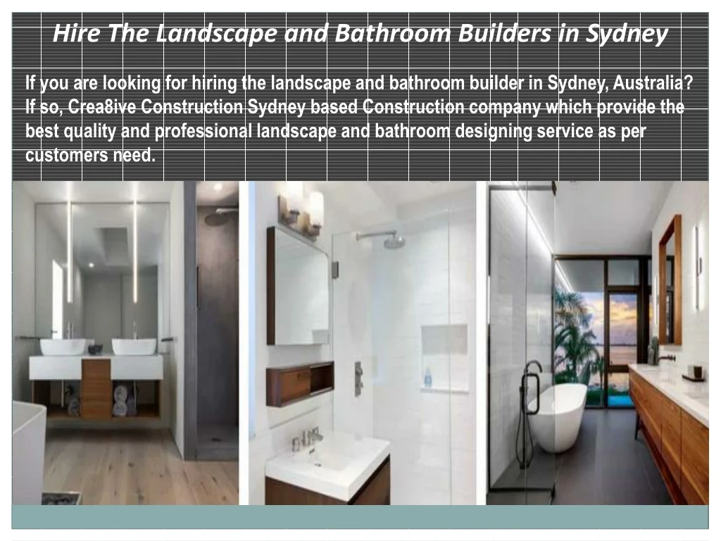 hire the landscape and bathroom builders in sydney