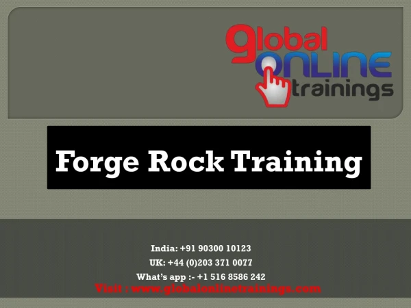 ForgeRock Training | ForgeRock online training with a certification