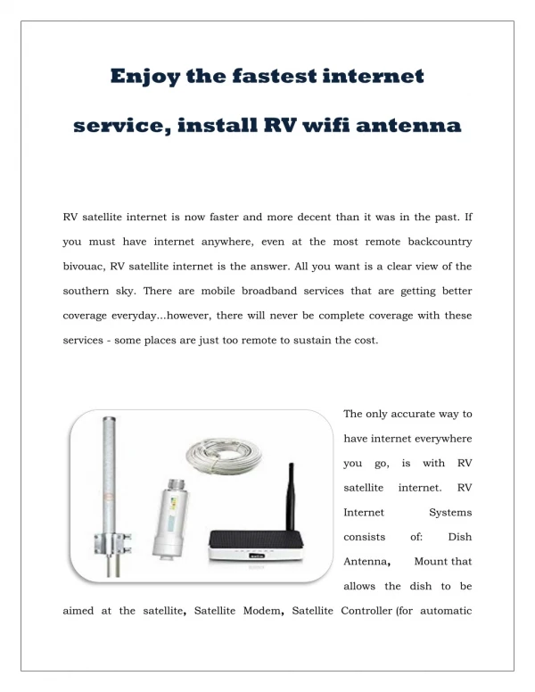 RV wifi antenna