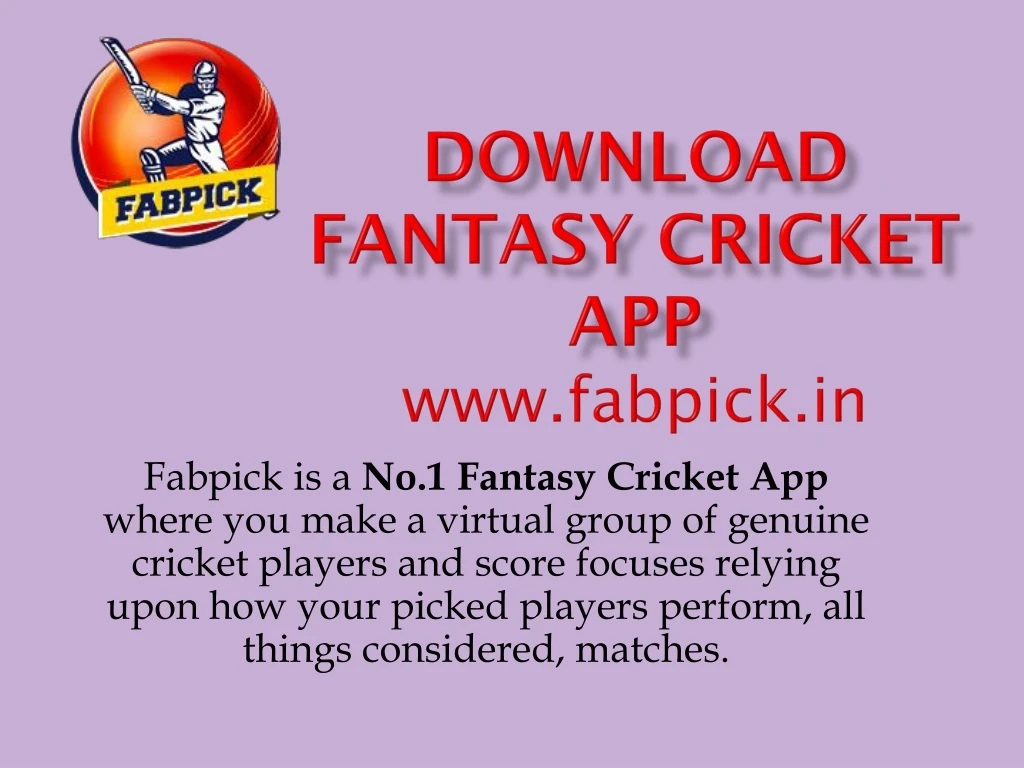 download fantasy cricket app www fabpick in
