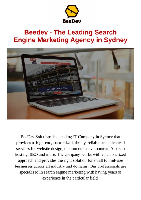 Beedev - The Leading Search Engine Marketing Agency in Sydney