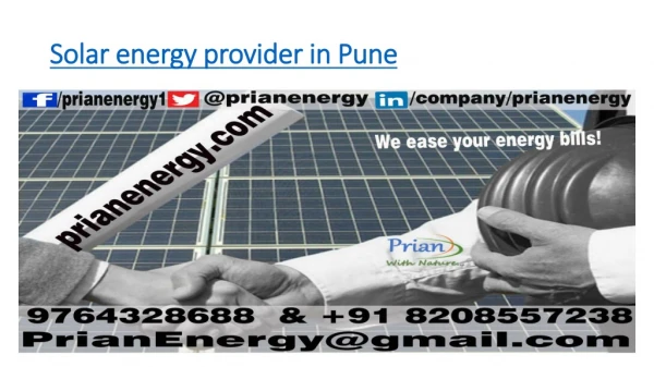 Solar energy provider in Pune