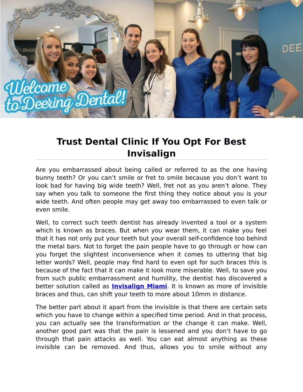 trust dental clinic if you opt for best invisalign