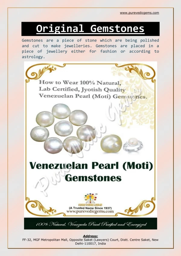Original Gemstones