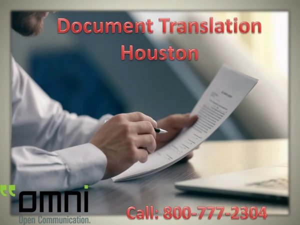 Certified Document Translation Houston by Omni Intercommunications