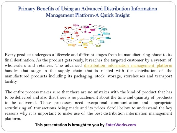 Primary Benefits of Using an Advanced Distribution Information Management Platform-A Quick Insight