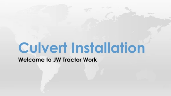Best Culvert Installation | jwtractorwork
