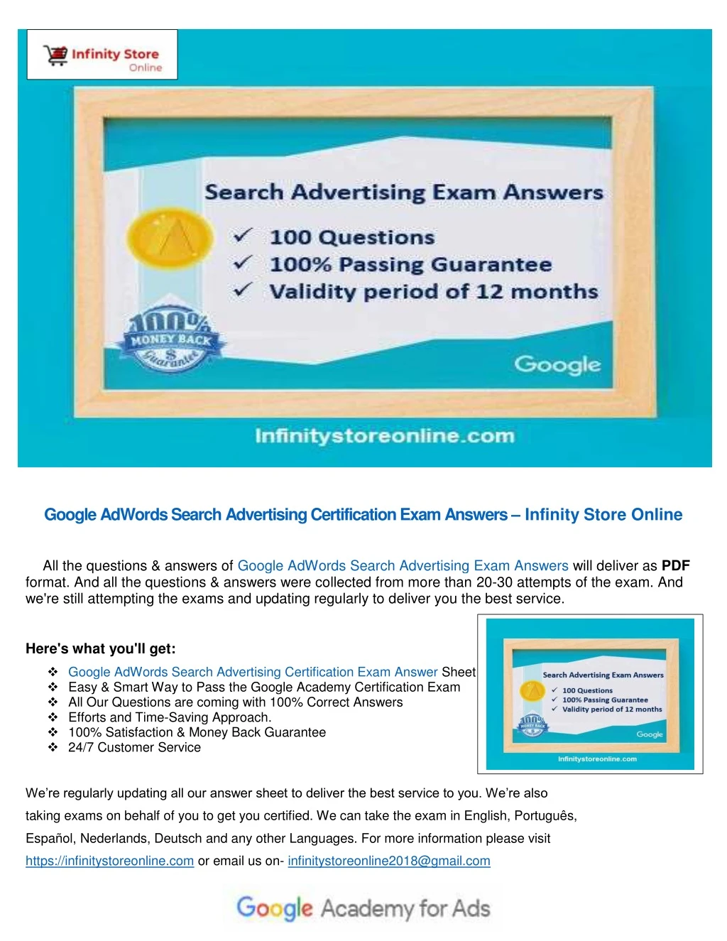 google adwords search advertising certification