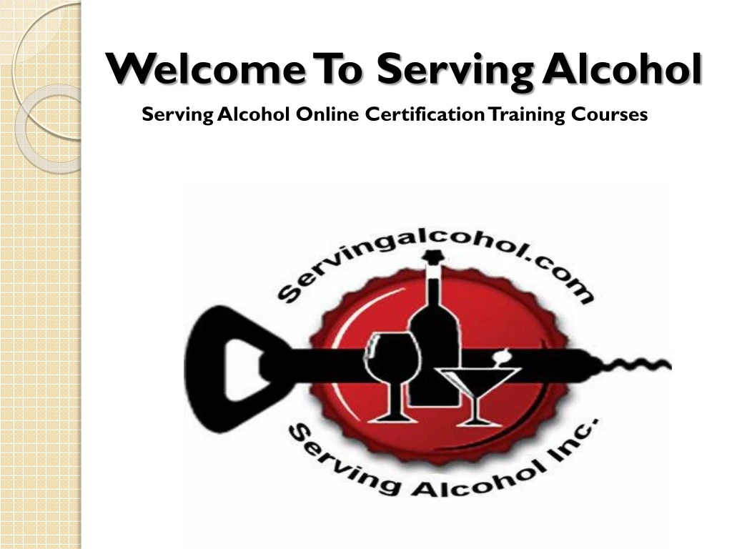 welcome to serving alcohol