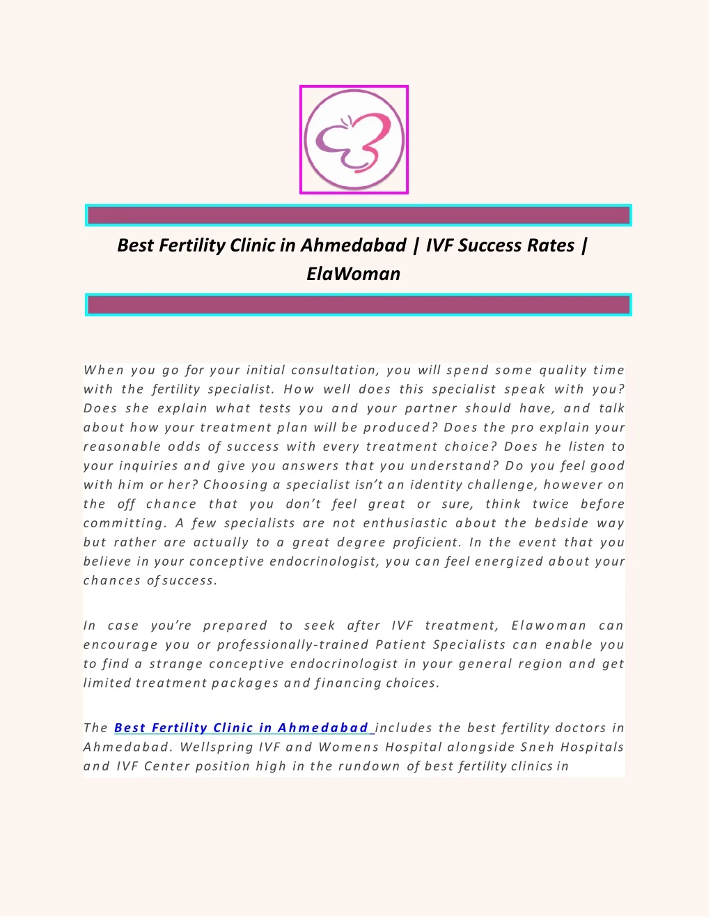 best fertility clinic in ahmedabad ivf success