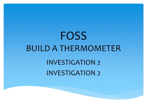 FOSS BUILD A THERMOMETER