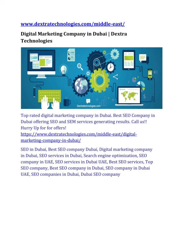 Digital Marketing Company in Dubai | Dextra Technologies