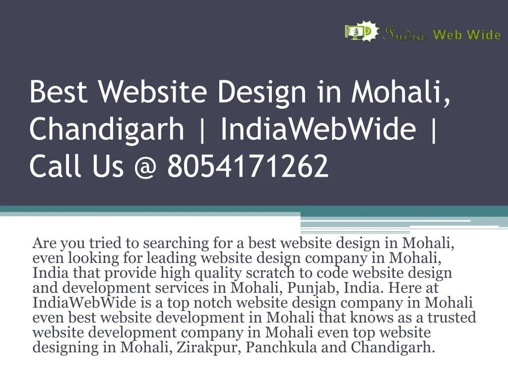 best website design in mohali chandigarh indiawebwide call us @ 8054171262