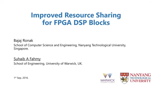 Improved Resource Sharing for FPGA DSP Blocks