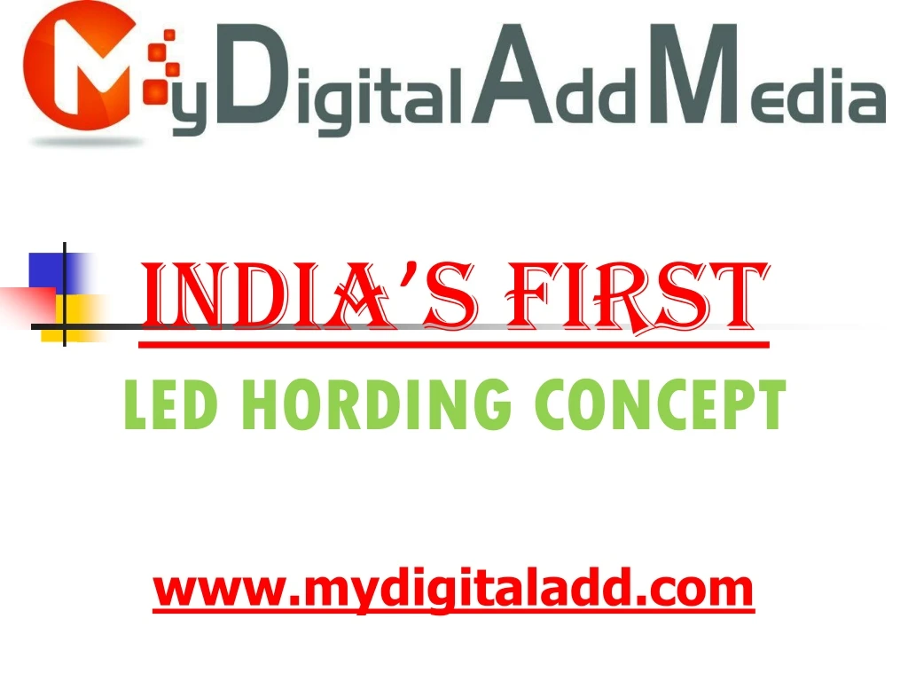 india s first led hording concept