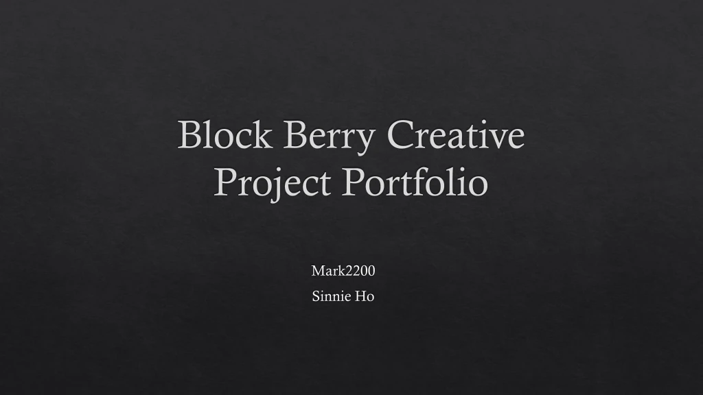 block berry creative project portfolio