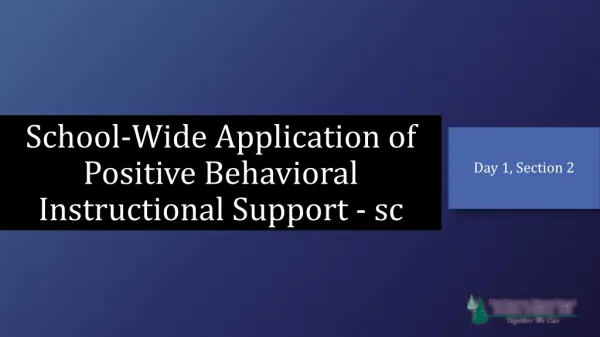 School-Wide Application of Positive Behavioral Instructional Support - sc