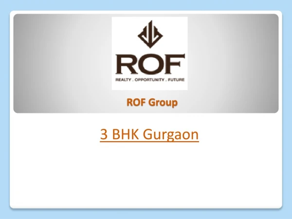 3 BHK in Gurgaon