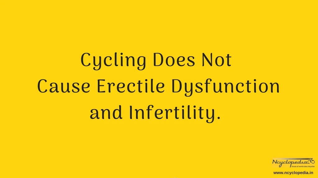 cycling does not cause erectile dysfunction