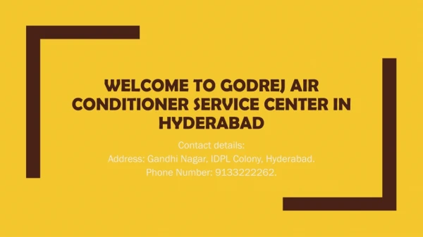 Godrej Air Conditioner Service Center in Hyderabad