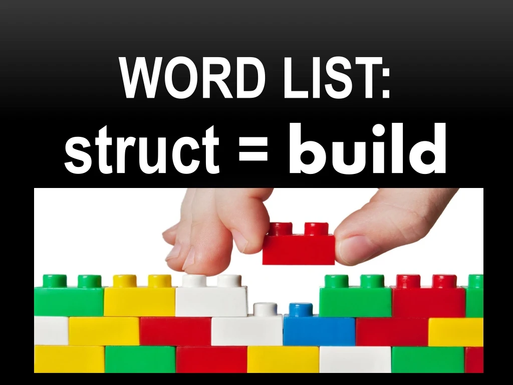 word list struct build
