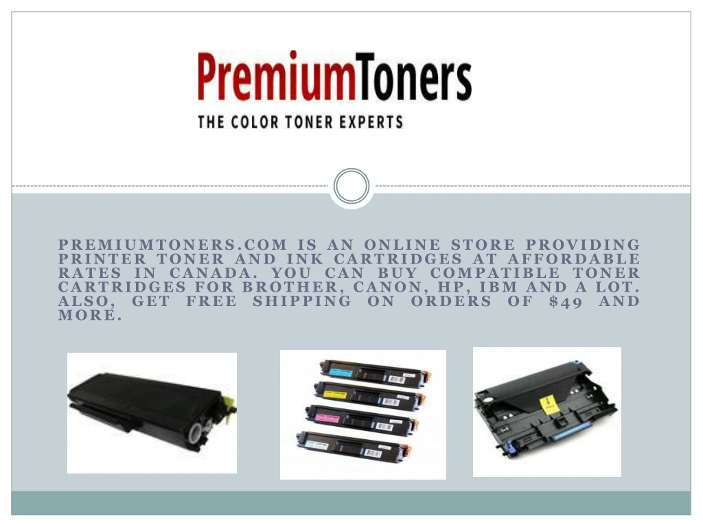 premiumtoners com is an online store providing