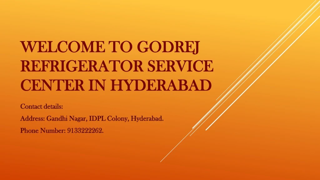 welcome to godrej refrigerator service center in hyderabad