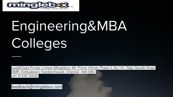 ENGINEERING& MBA COLLEGES