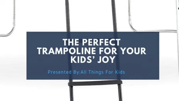 The Perfect Trampoline For Your Kids’ Joy
