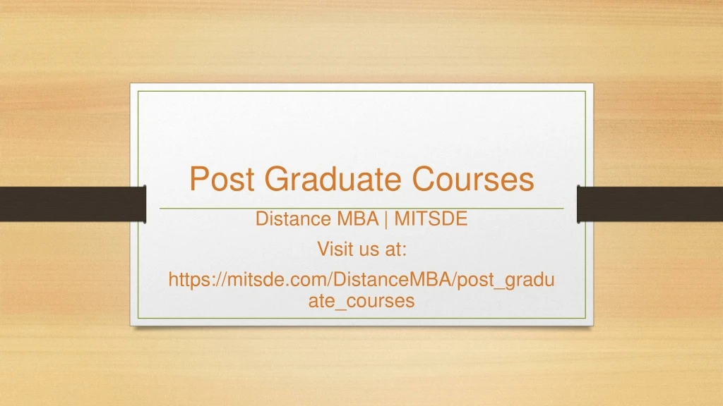 post graduate courses