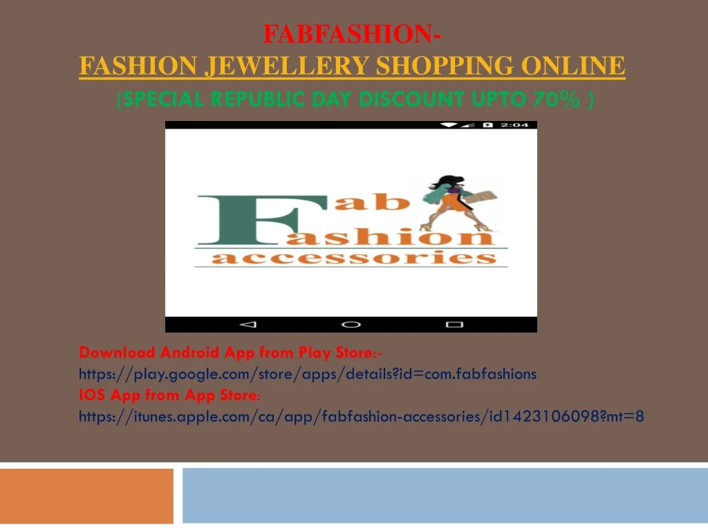 fabfashion fashion jewellery shopping online special republic day discount upto 70