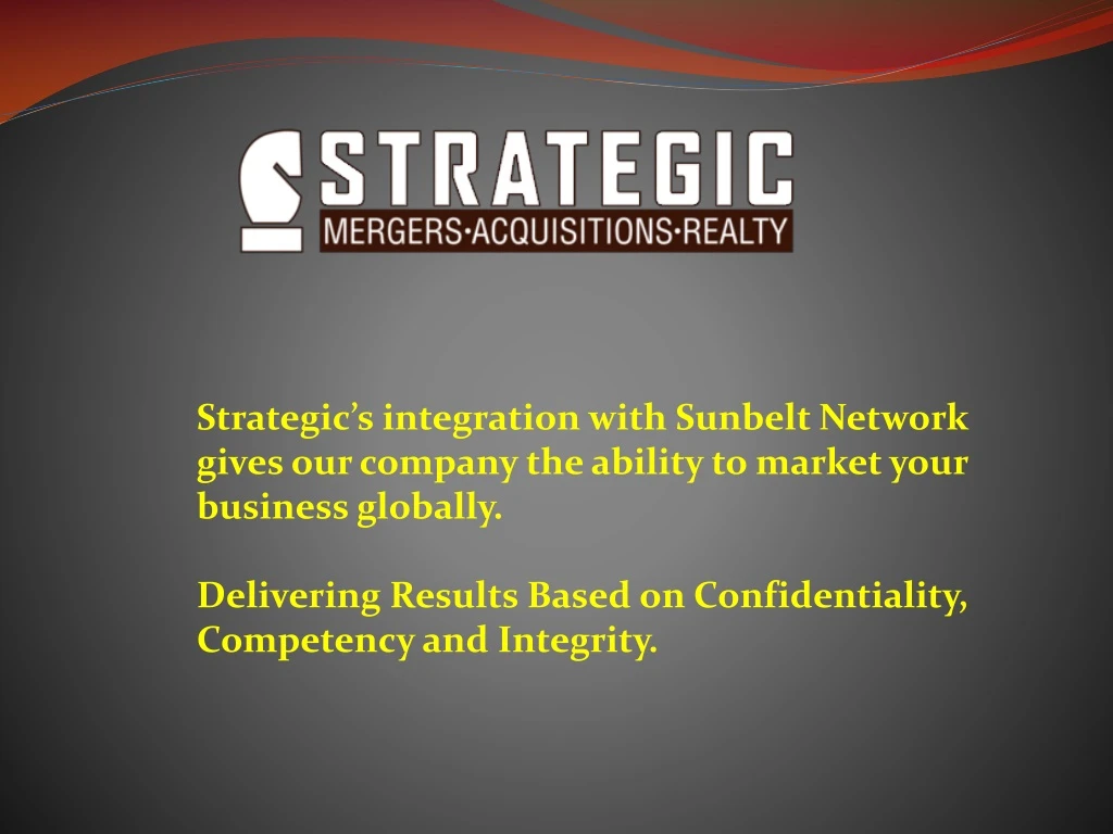 strategic s integration with sunbelt network