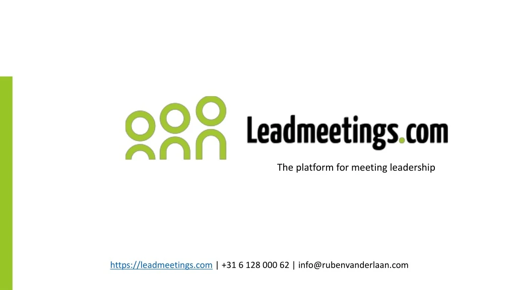the platform for meeting leadership